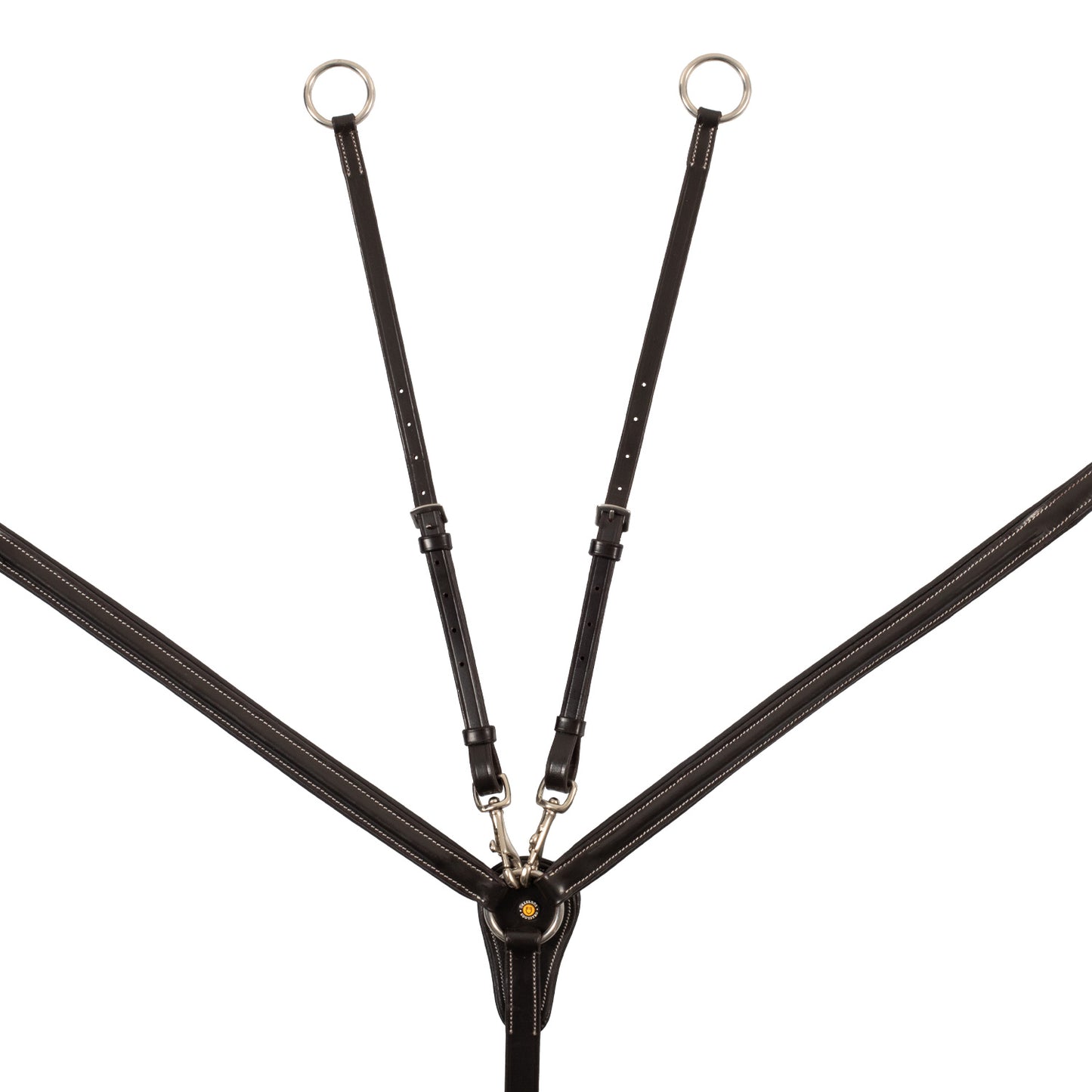 Pettorale in pelle con forchetta e ganci inox – Regolabile e sicuro
