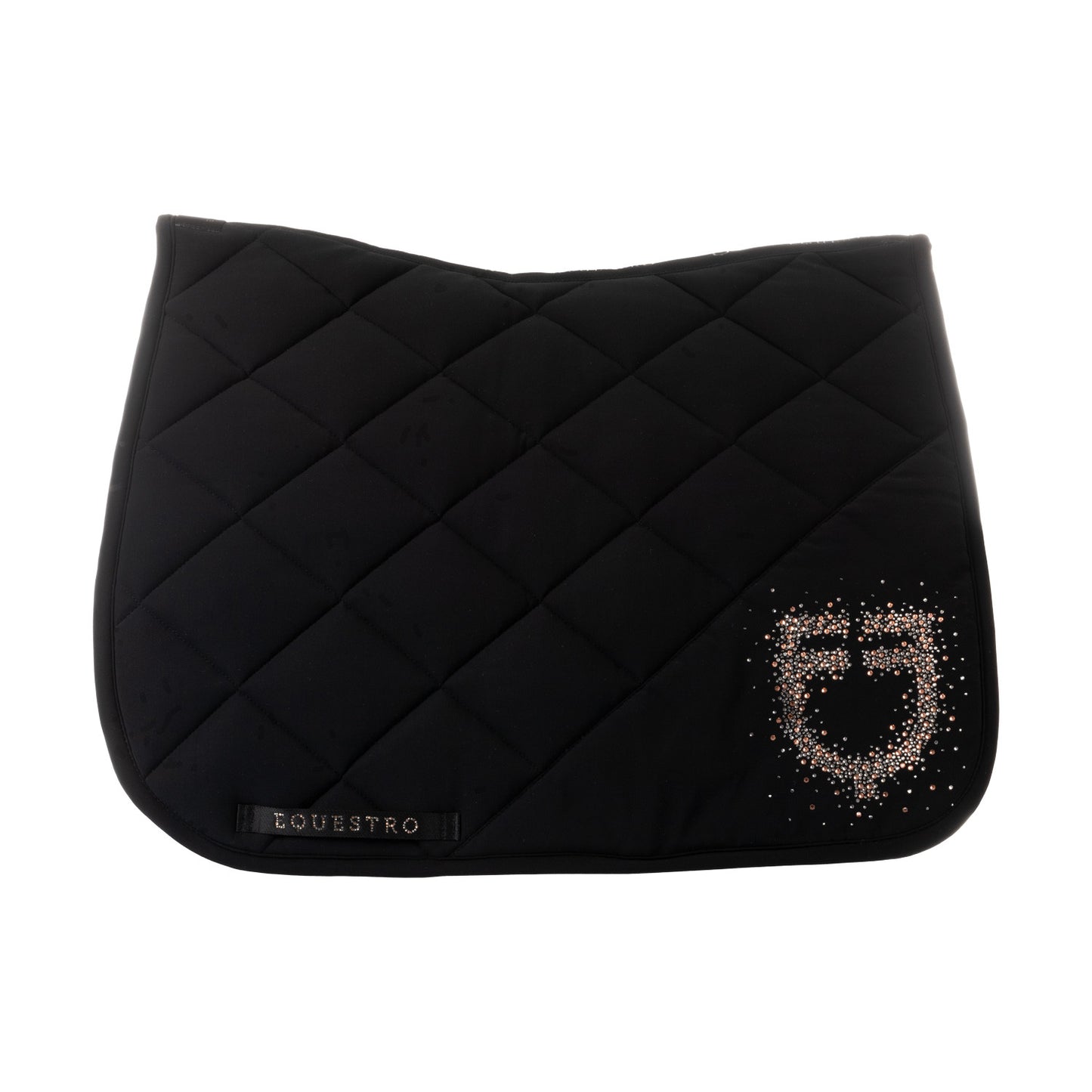 Sottosella de dressage en tissu technique avec logo en strass