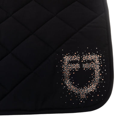 Sottosella de dressage en tissu technique avec logo en strass