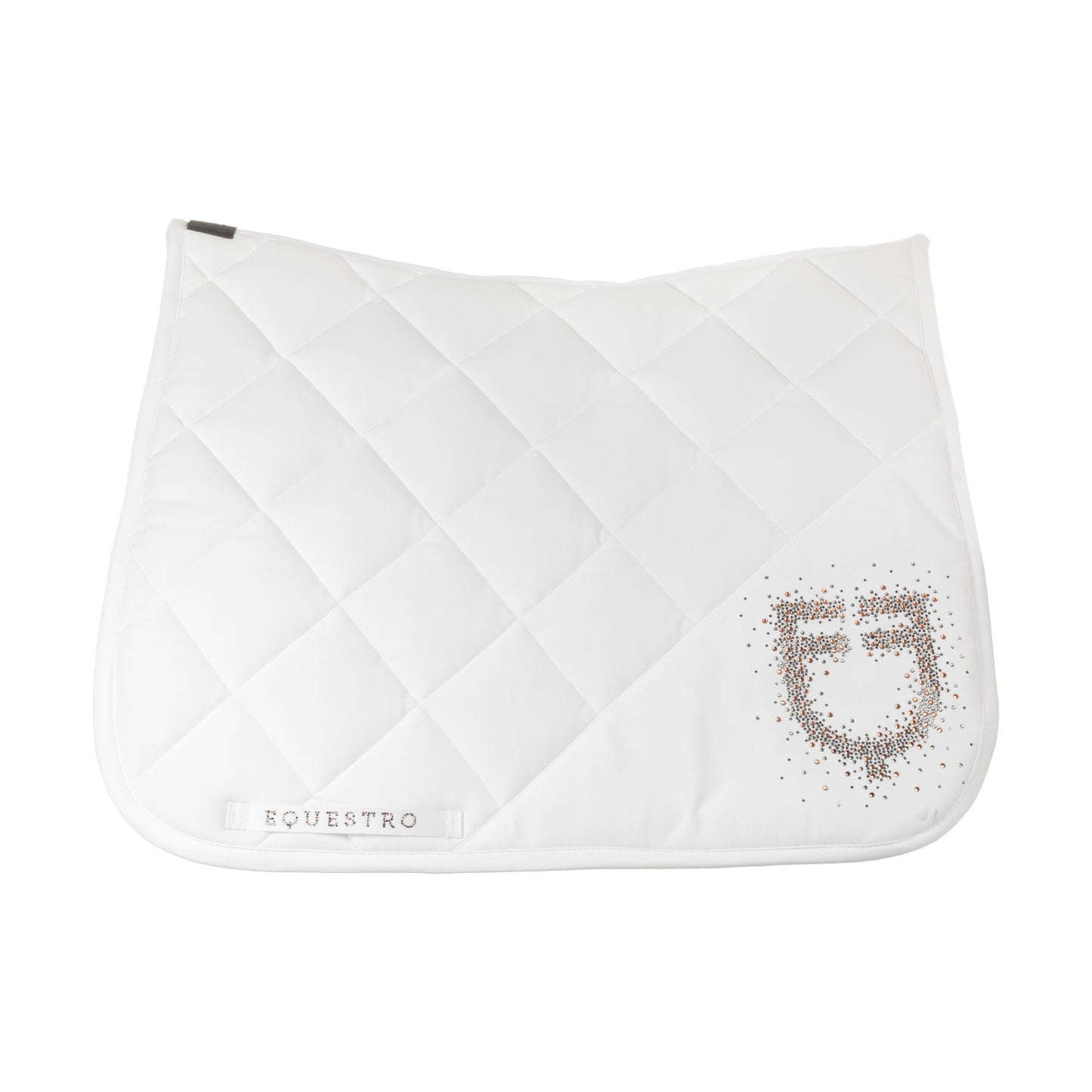 Sottosella de dressage en tissu technique avec logo en strass