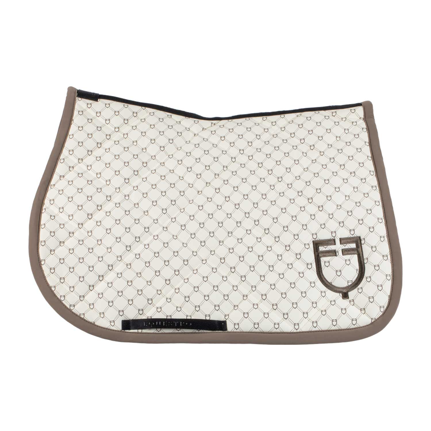 Sottosella Equestro in Tessuto Tecnico – Trapuntatura a Rombi, Monogram Taupe | El gaucho sport