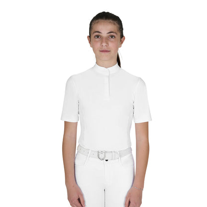 Polo concorso bambina slim fit con bottoni Equestro | El gaucho sport