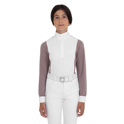 Polo da concorso bambina con traforatura