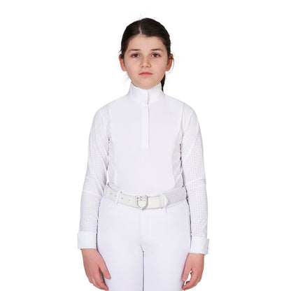 Polo da concorso bambina con traforatura
