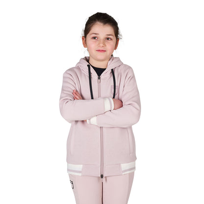 Felpa unisex bambini con cappuccio e zip frontale