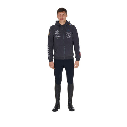 Felpa Uomo Multilogo con Zip | El Gaucho Sport