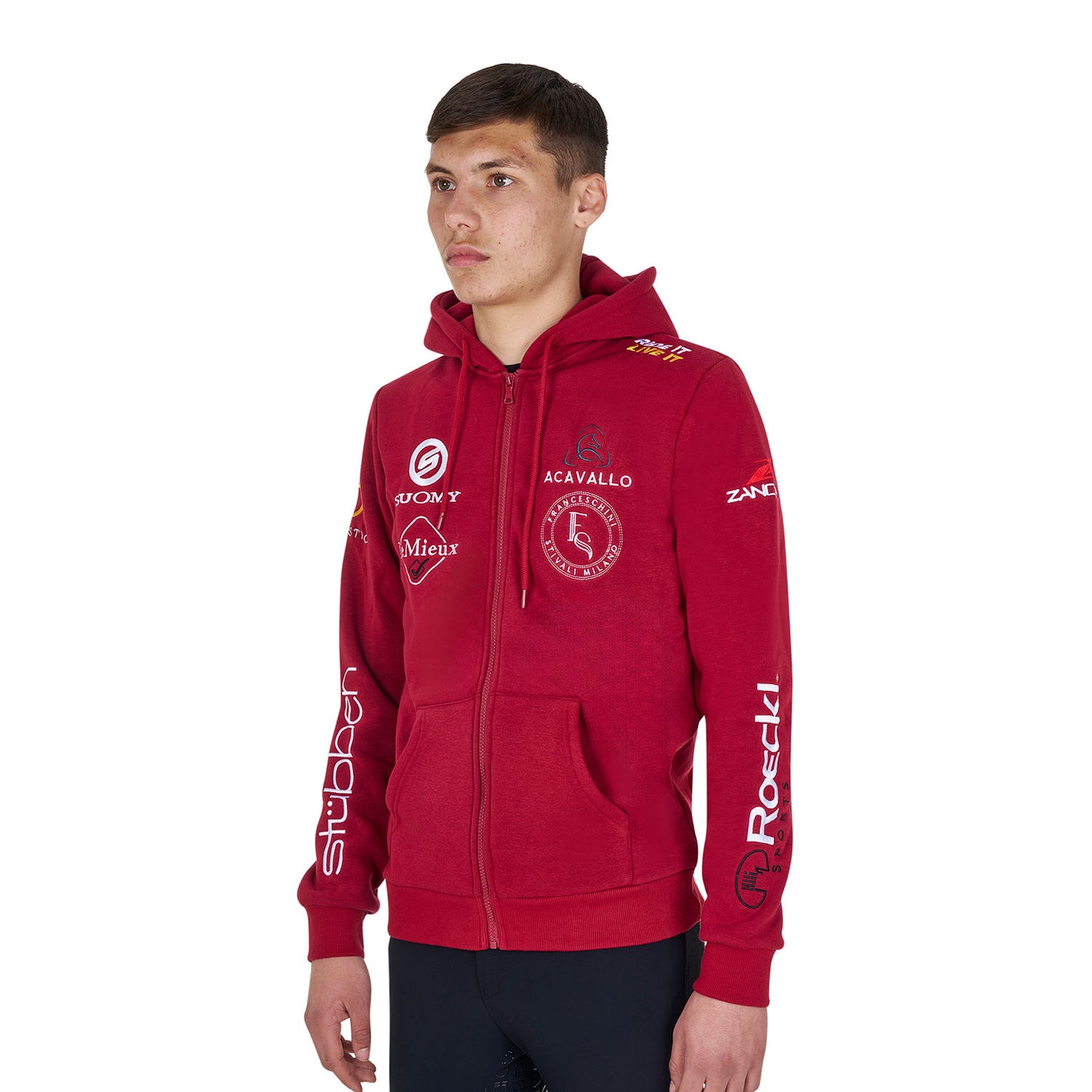 Felpa Uomo Multilogo con Zip | El Gaucho Sport