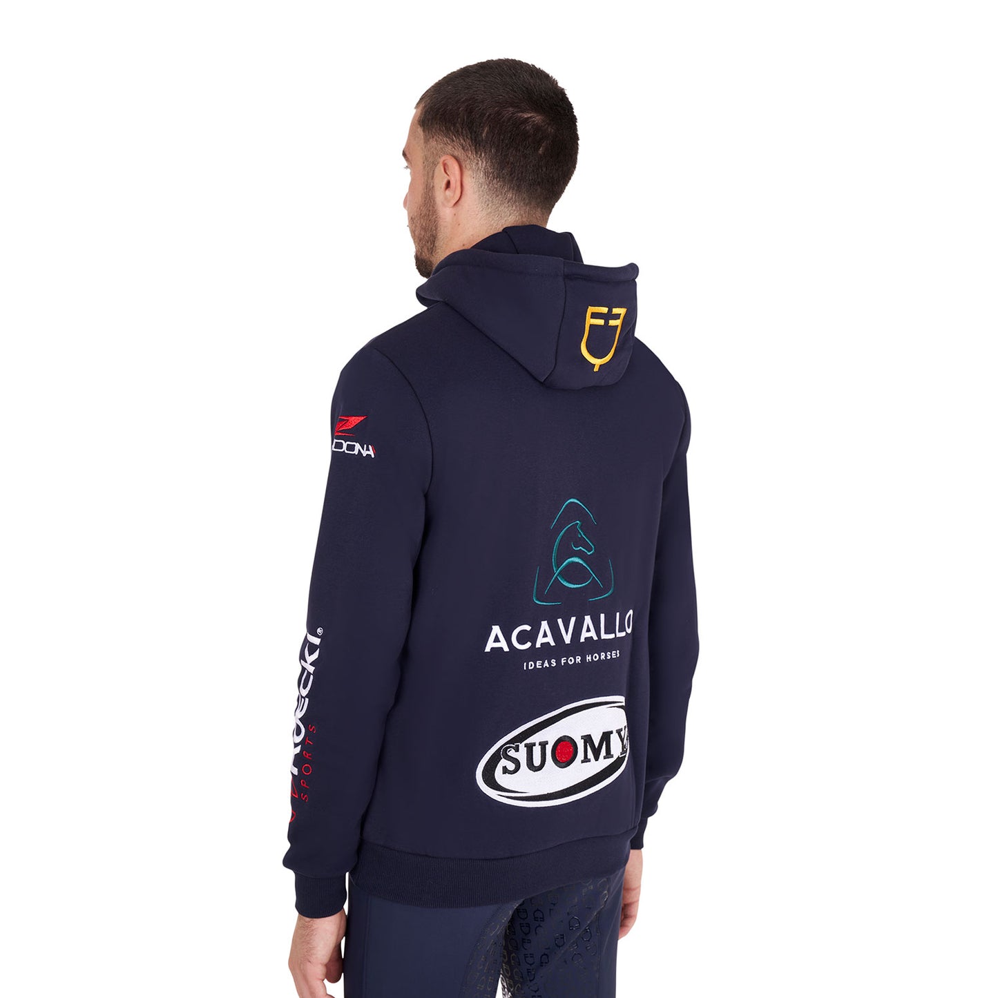 Felpa Uomo Multilogo con Zip | El Gaucho Sport