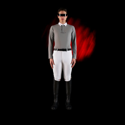 Polo Uomo Slim Fit Maniche Lunghe – Equestro Ridertechnology | El Gaucho Sport