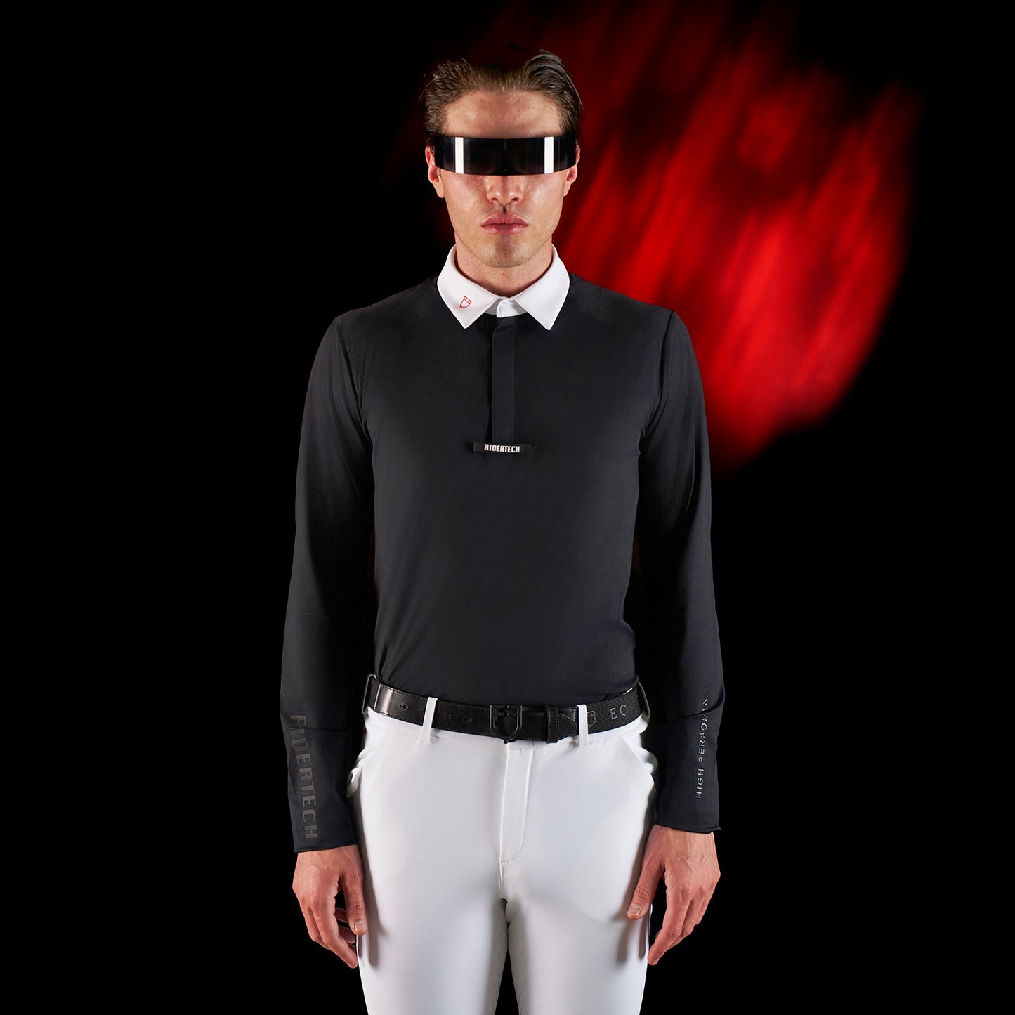 Polo Uomo Slim Fit Maniche Lunghe – Equestro Ridertechnology | El Gaucho Sport