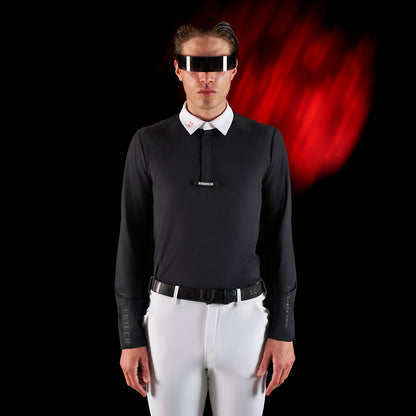 Polo Uomo Slim Fit Maniche Lunghe – Equestro Ridertechnology | El Gaucho Sport