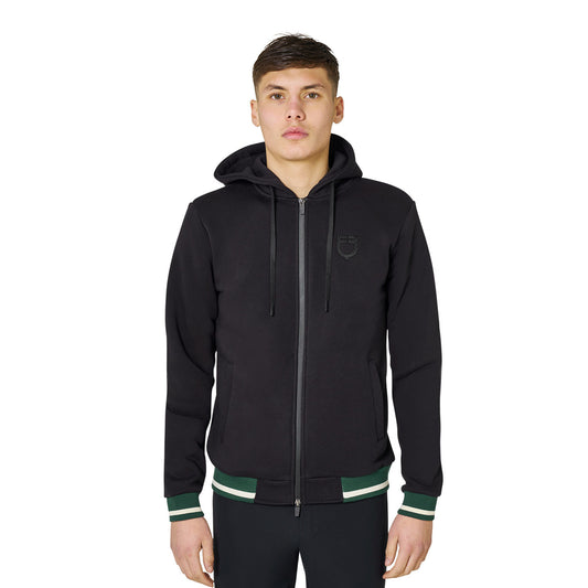 Felpa uomo con cappuccio e zip frontale