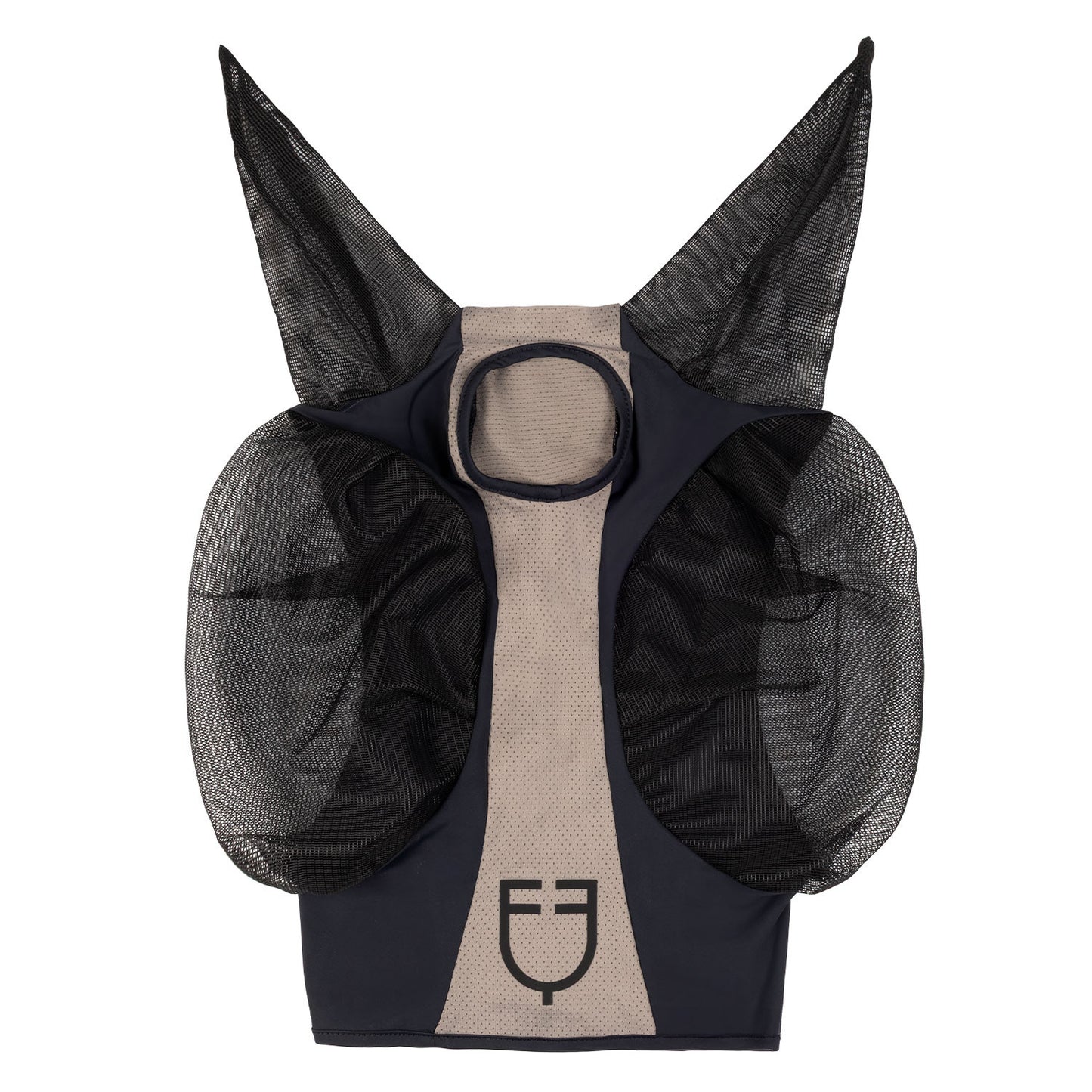 Maschera Antimosche Bicolore in Lycra Equestro – Traspirante con Copriorecchie in Rete