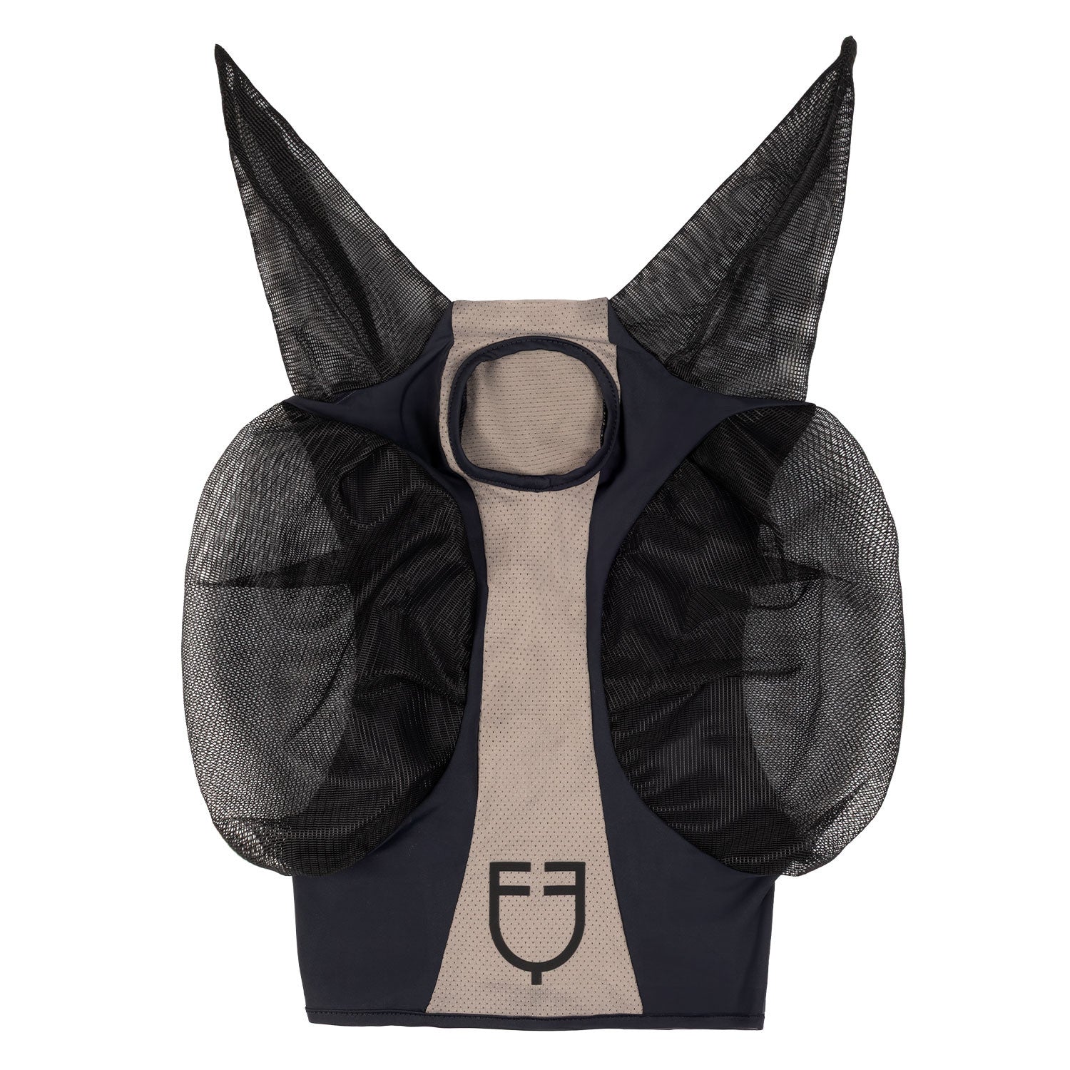 Maschera Antimosche Bicolore in Lycra Equestro – Traspirante con Copriorecchie in Rete