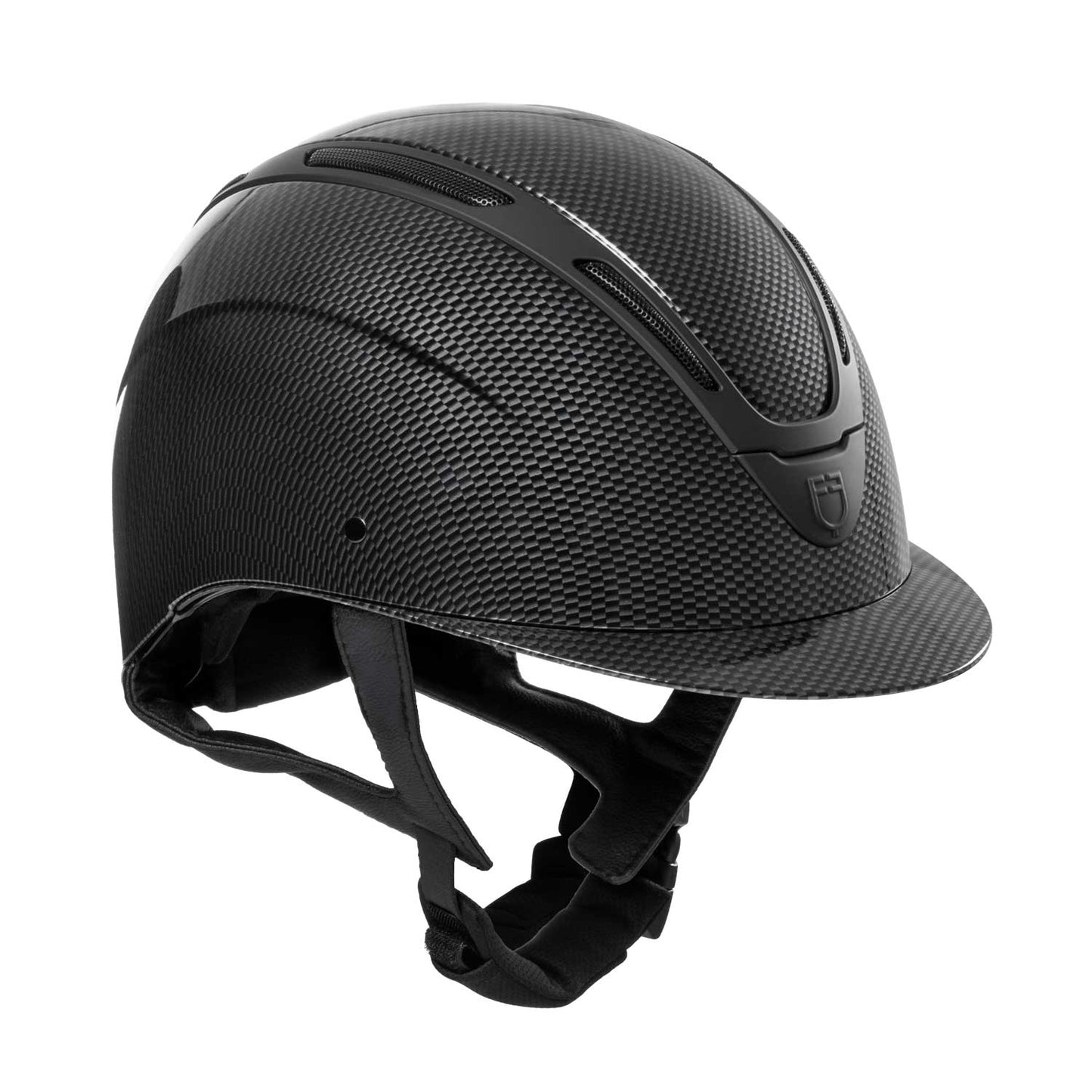 Cap ultra-light in carbonio Equestro con visiera stretta opaca
