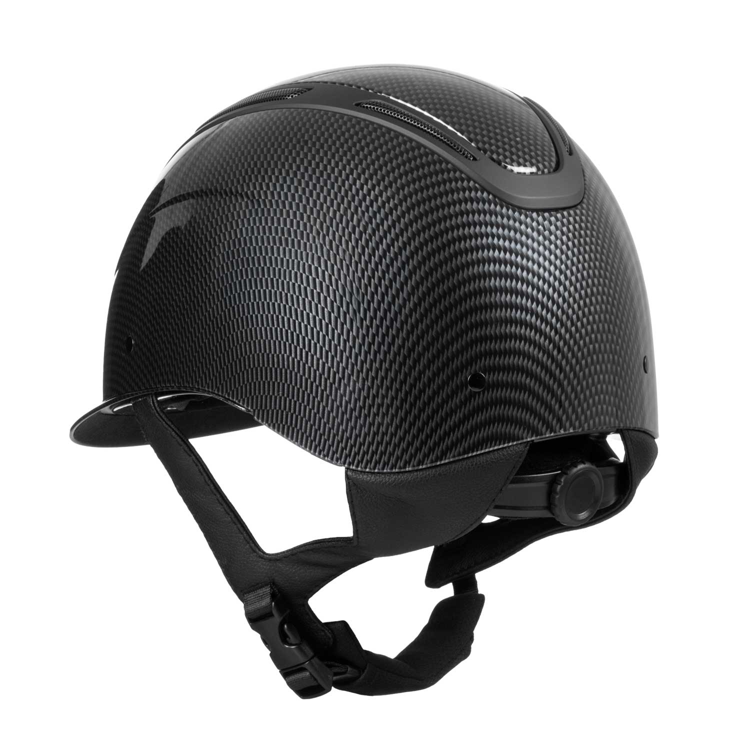 Cap ultra-light in carbonio Equestro con visiera stretta opaca