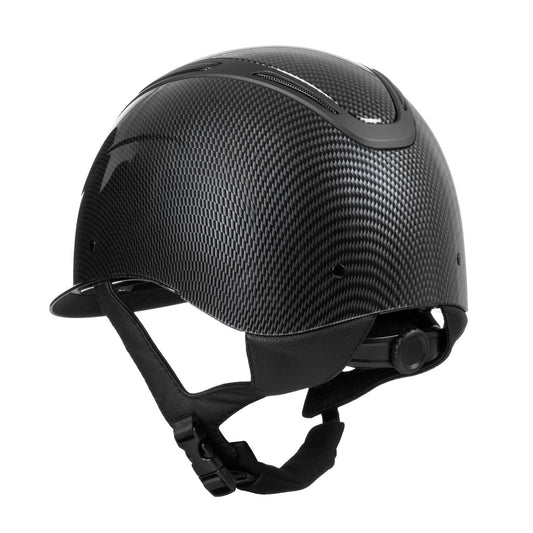 Cap ultra-light in carbonio Equestro con visiera stretta opaca