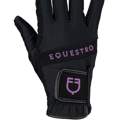 Guanti Equestro in Tessuto Tecnico con Logo Multicolor | El Gaucho Sport