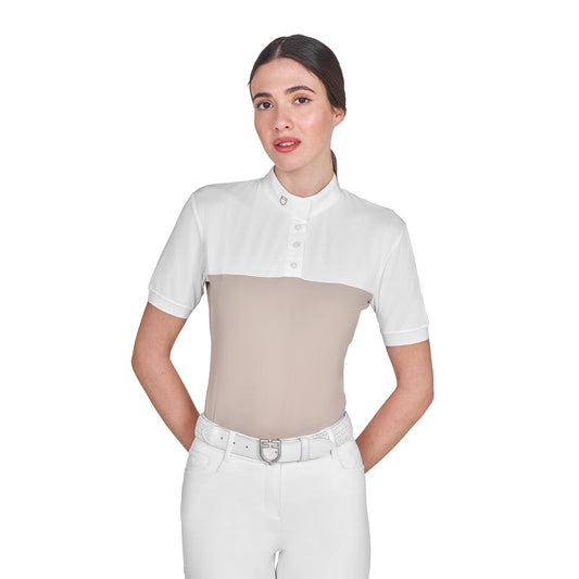 Polo donna slim fit tessuto tecnico e mesh Equestro | El gaucho sport