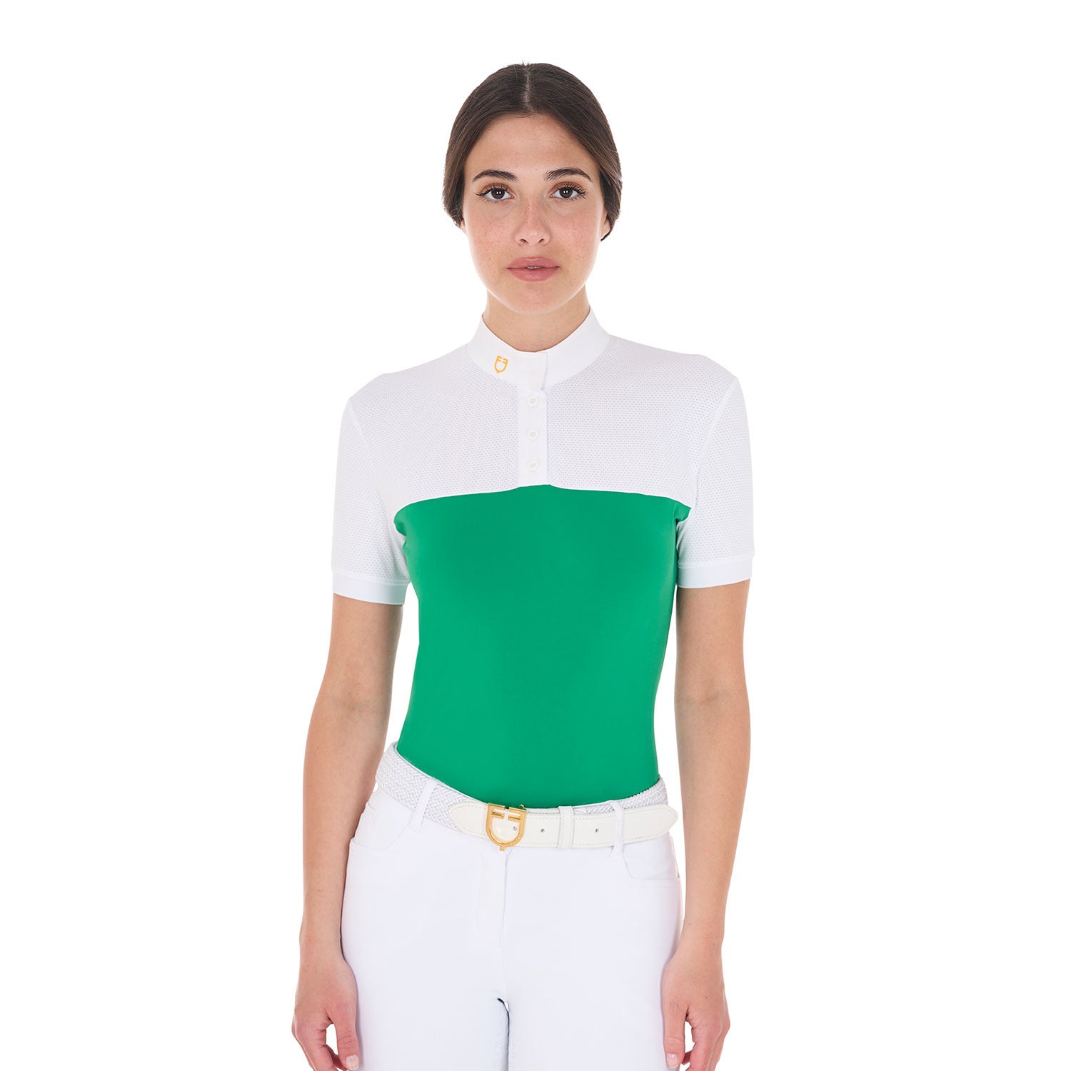 Polo donna slim fit tessuto tecnico e mesh Equestro | El gaucho sport