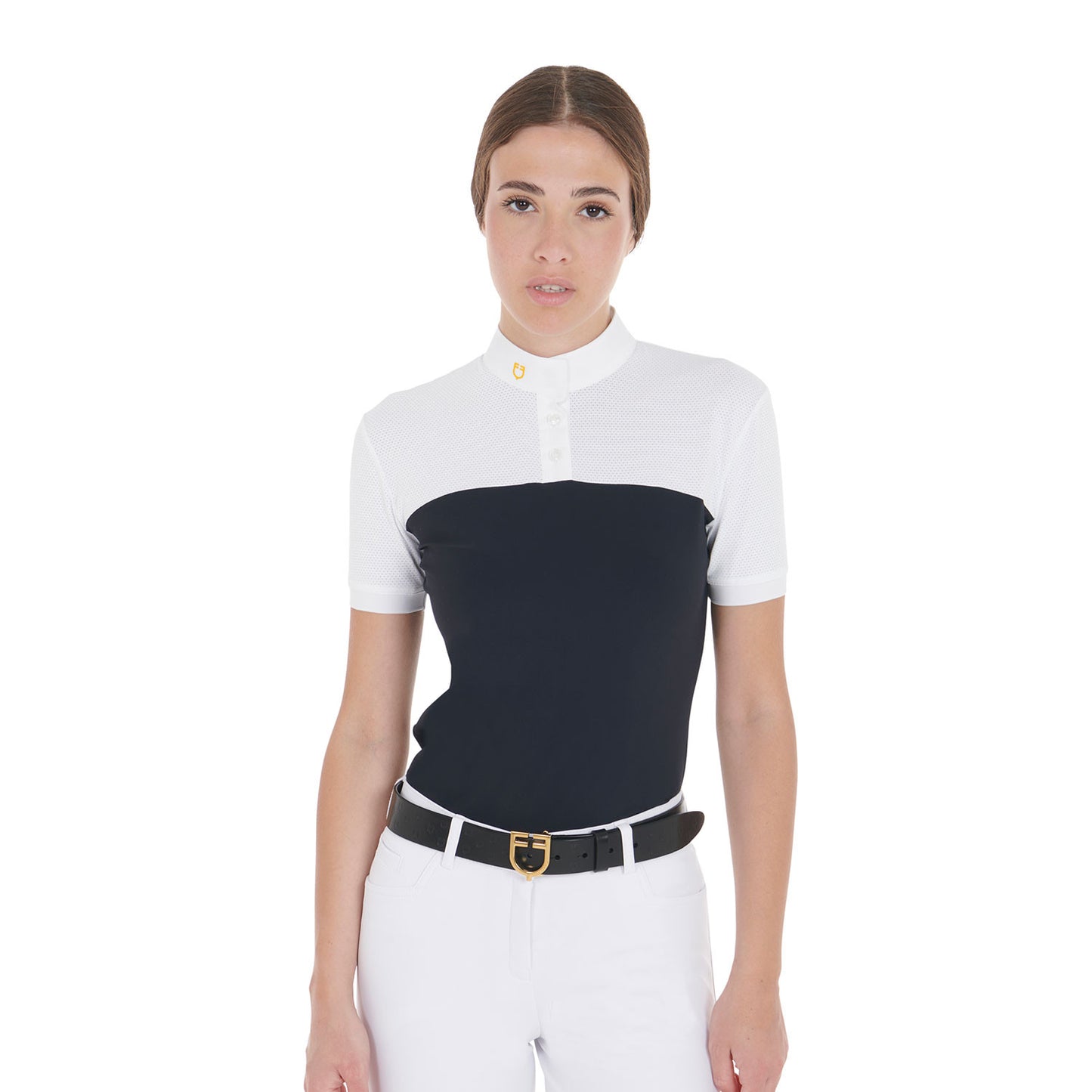 Polo donna slim fit tessuto tecnico e mesh Equestro | El gaucho sport