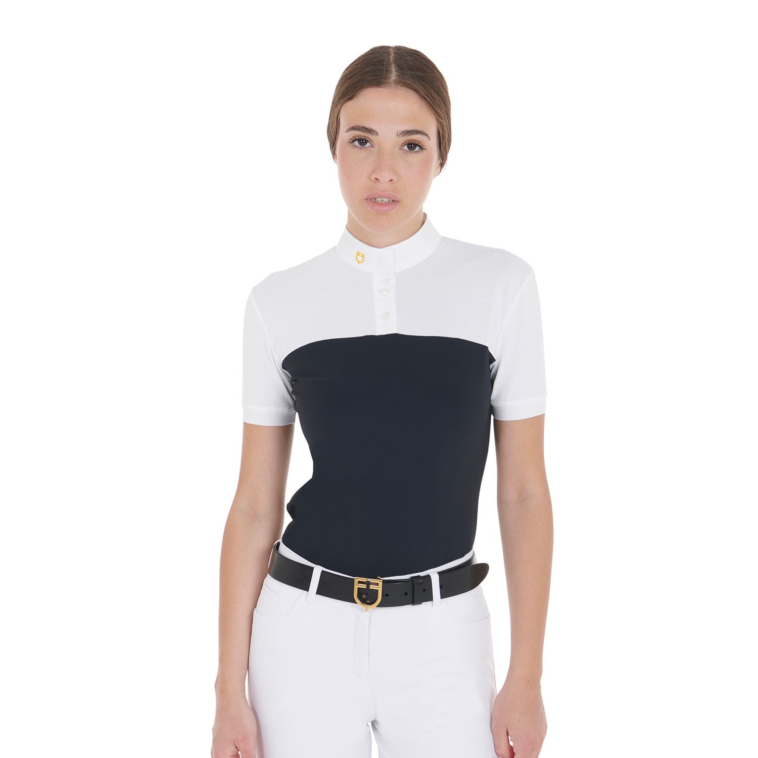 Polo donna slim fit tessuto tecnico e mesh Equestro | El gaucho sport