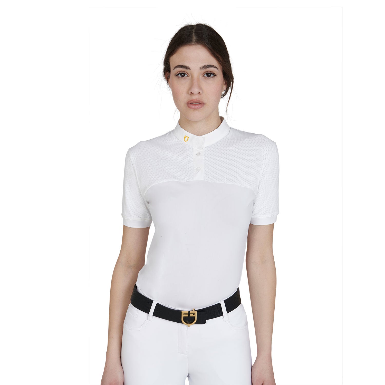 Polo donna slim fit tessuto tecnico e mesh Equestro | El gaucho sport
