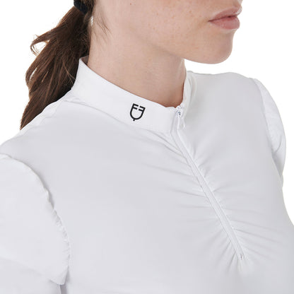 Polo competizione da donna con maniche arricciate | El gaucho sport