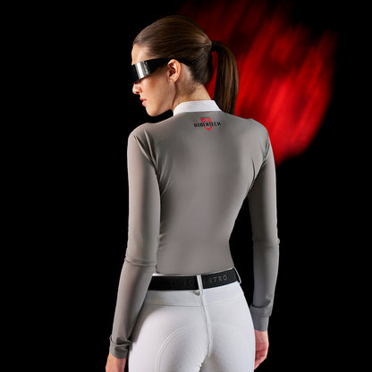 Polo Donna Slim Fit a Maniche Lunghe da Concorso – Equestro Ridertechnology | El Gaucho Sport