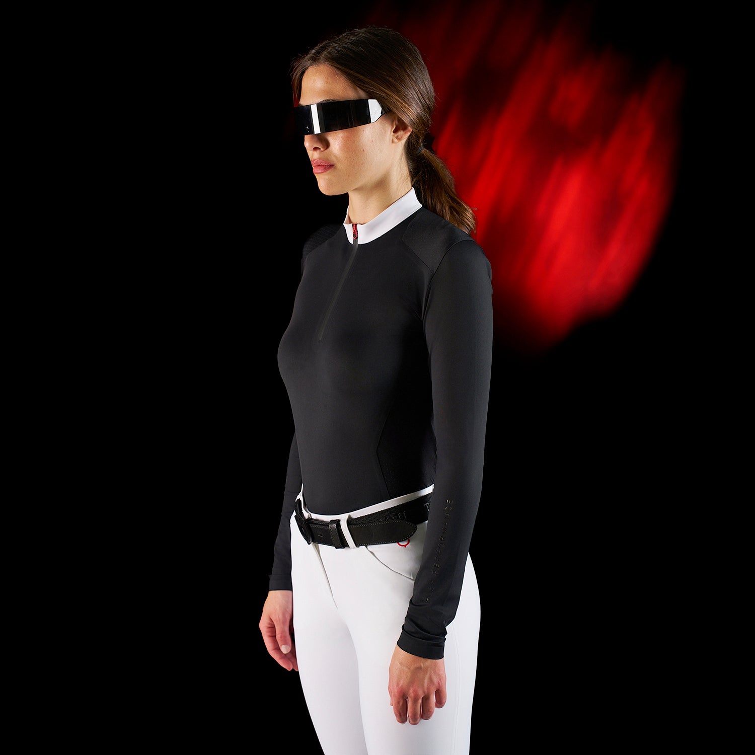 Polo Donna Slim Fit a Maniche Lunghe da Concorso – Equestro Ridertechnology | El Gaucho Sport