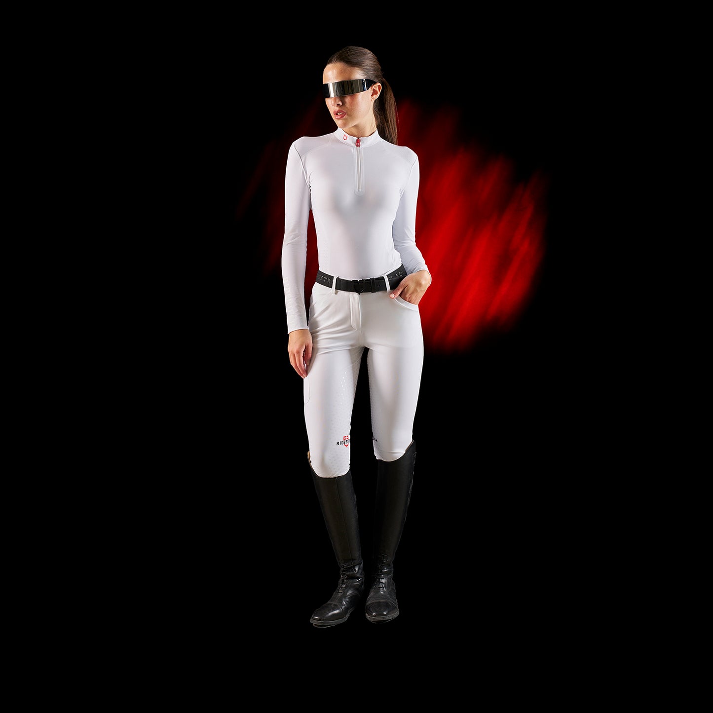 Polo Donna Slim Fit a Maniche Lunghe da Concorso – Equestro Ridertechnology | El Gaucho Sport