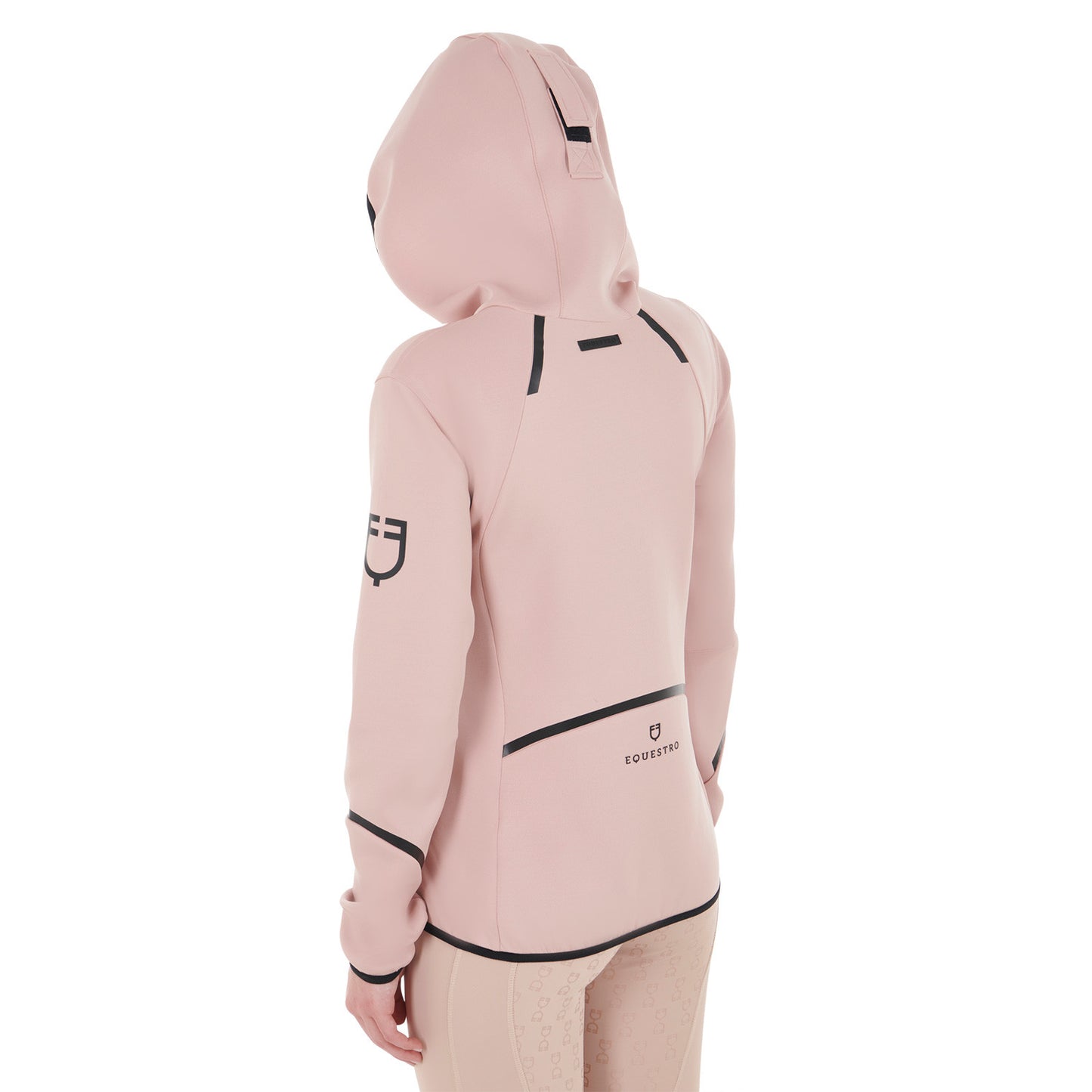 Felpa Tecnica Donna in Misto Cotone con Dettagli a Contrasto - Equestro | El Gaucho Sport