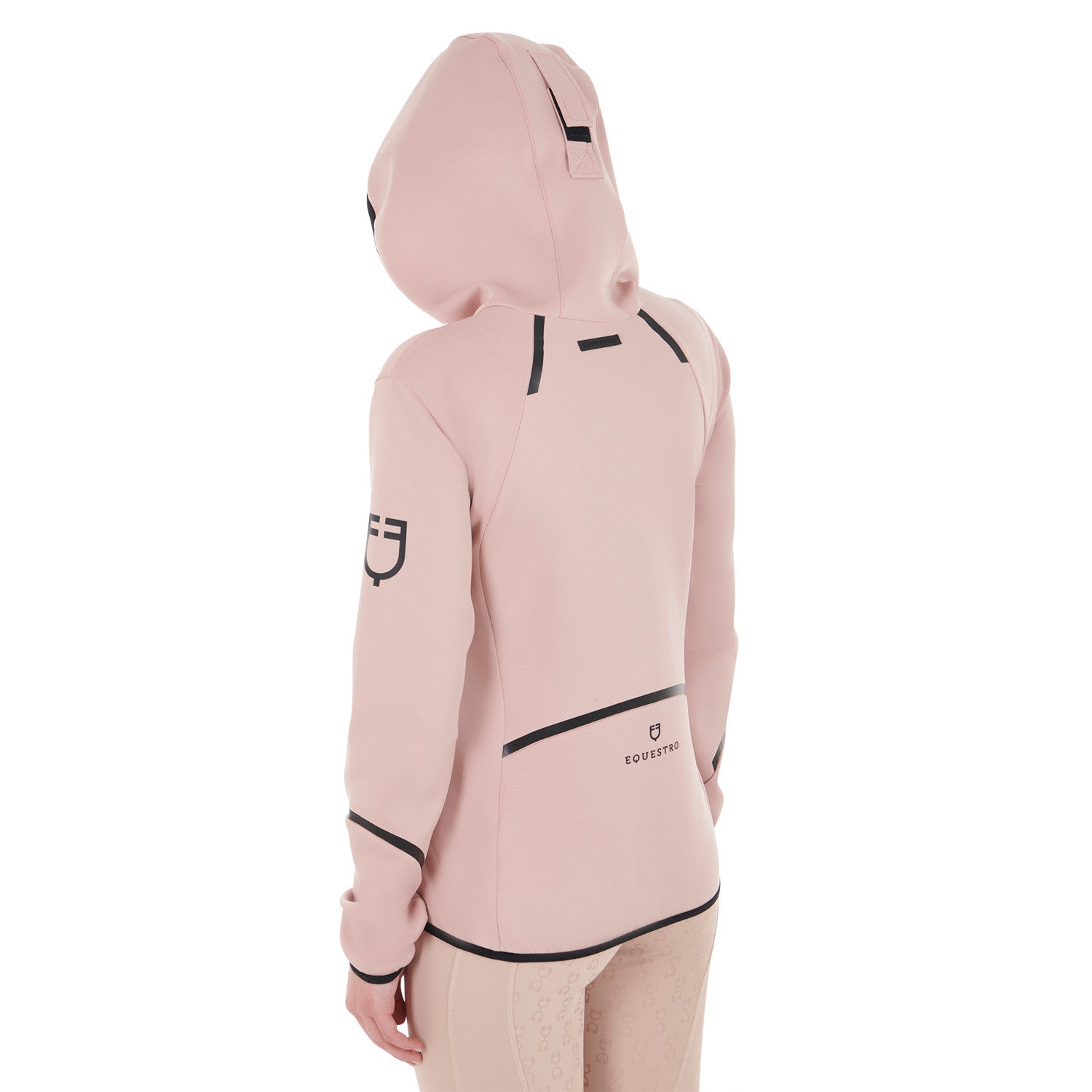 Felpa Tecnica Donna in Misto Cotone con Dettagli a Contrasto - Equestro | El Gaucho Sport