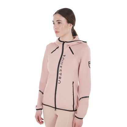Felpa Tecnica Donna in Misto Cotone con Dettagli a Contrasto - Equestro | El Gaucho Sport
