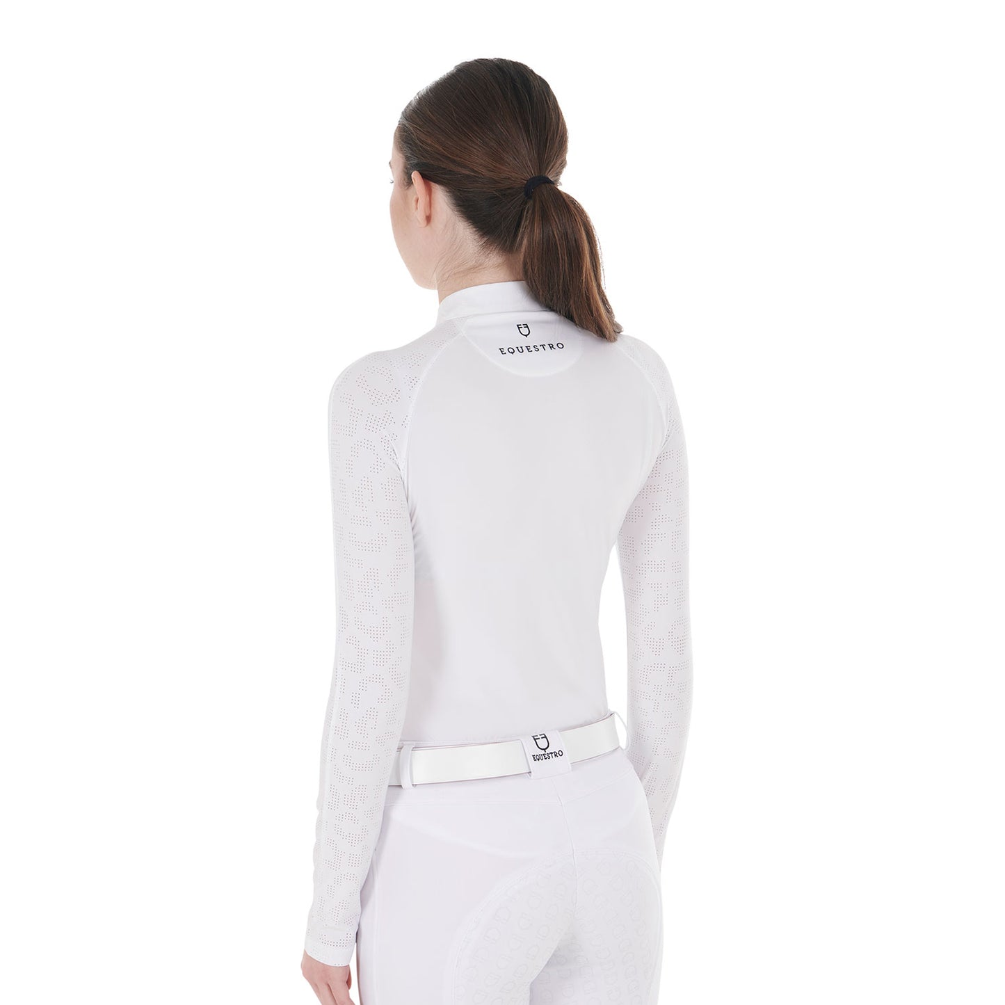 Polo Donna Slim Fit per Competizioni con Inserti in Mesh - Equestro | El Gaucho Sport