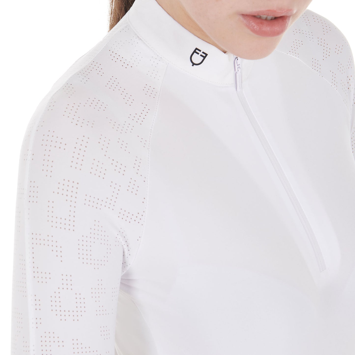 Polo Donna Slim Fit per Competizioni con Inserti in Mesh - Equestro | El Gaucho Sport