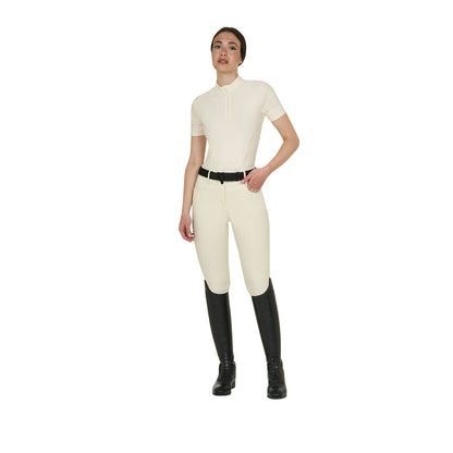 T-Shirt Donna Allenamento Tessuto Tecnico Microfori – Maglia traspirante equitazione