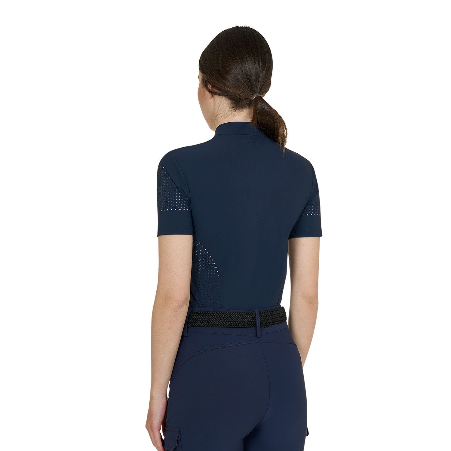 T-Shirt Donna Allenamento Tessuto Tecnico Microfori – Maglia traspirante equitazione