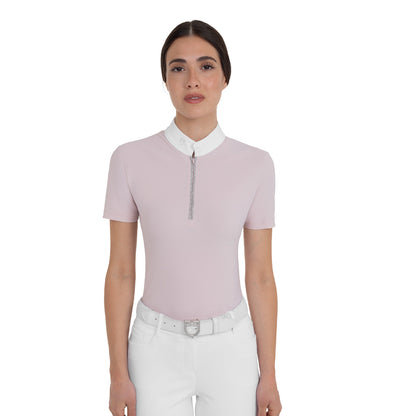 Polo concorso donna manica corta con strass