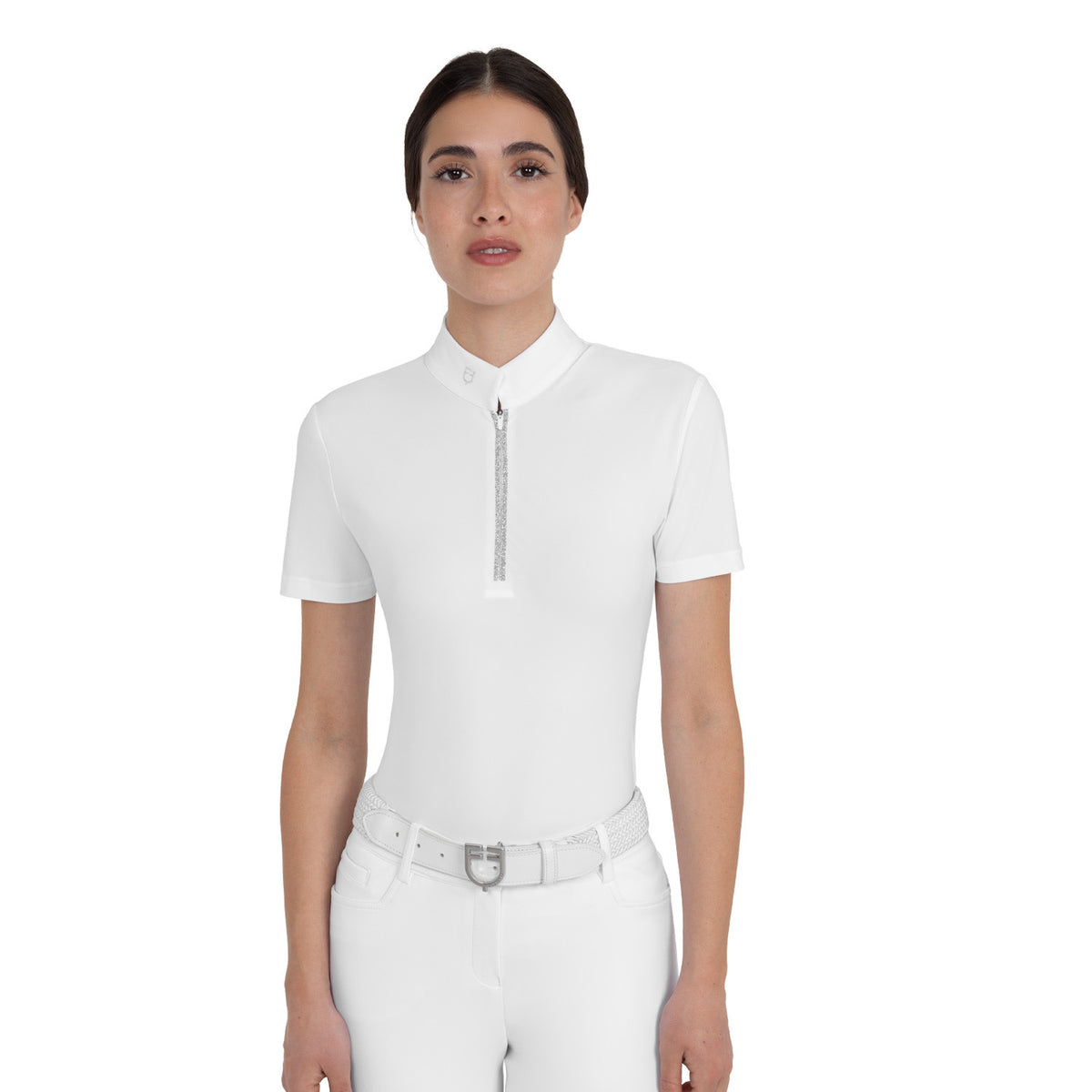 Polo concorso donna manica corta con strass