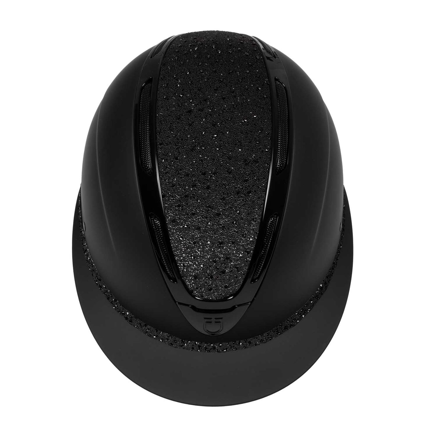 Cap Equestro opaco con visiera larga decorata con strass