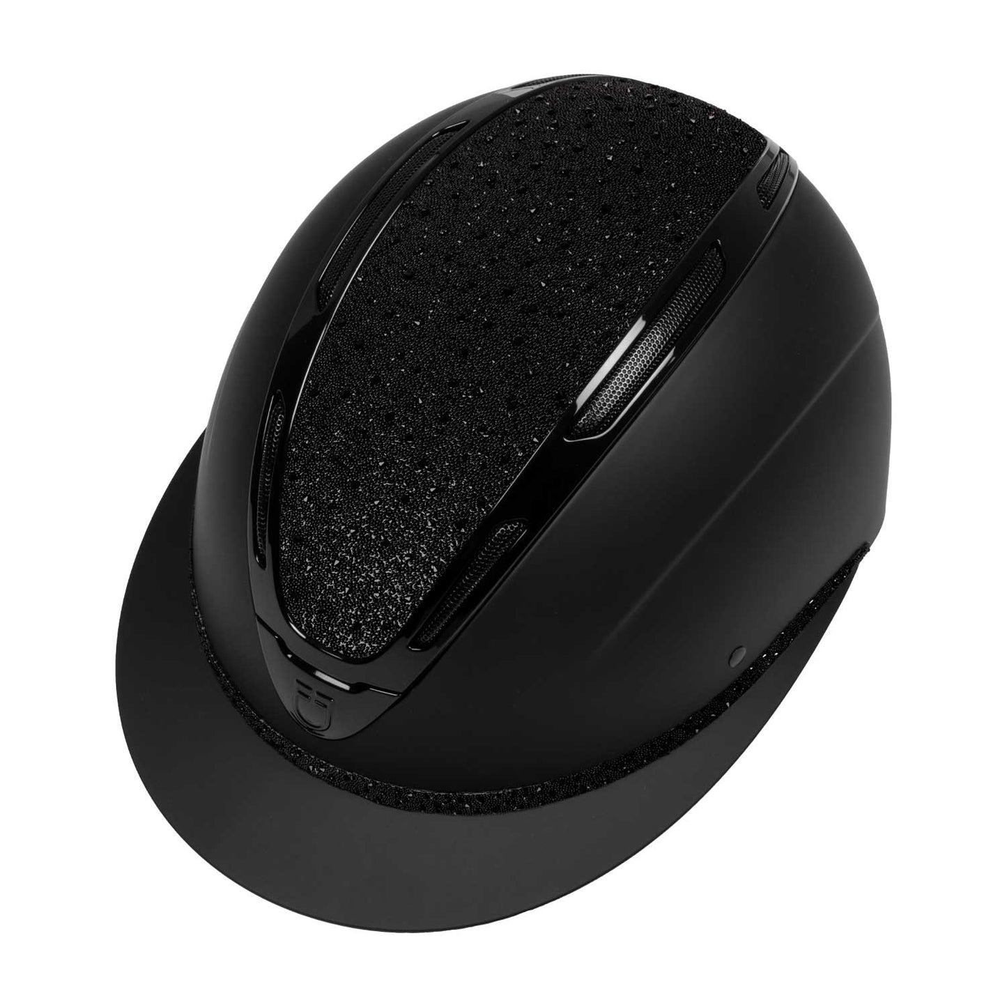 Cap Equestro opaco con visiera larga decorata con strass