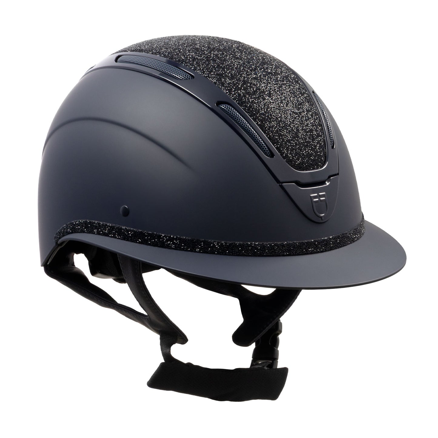 Cap Equestro opaco con visiera larga decorata con strass
