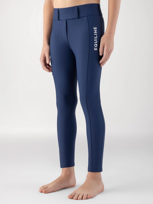 Leggings full grip blu e bianchi junior Equiline | El gaucho sport