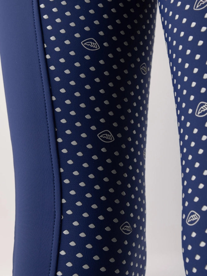 Leggings full grip blu e bianchi junior Equiline | El gaucho sport