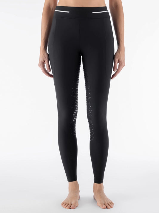 Leggings da equitazione da donna Full Grip neri EQUILINE | El gaucho sport