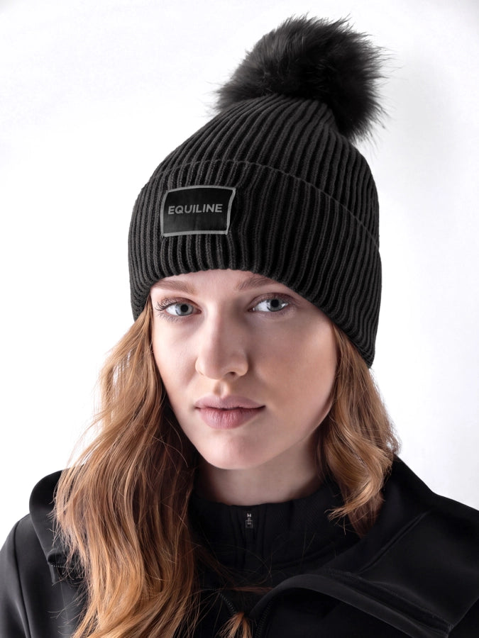 Cappello in maglia con pon-pon equiline | El Gaucho Sport