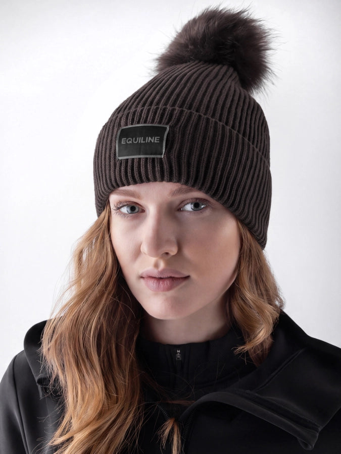 Cappello in maglia con pon-pon equiline | El Gaucho Sport
