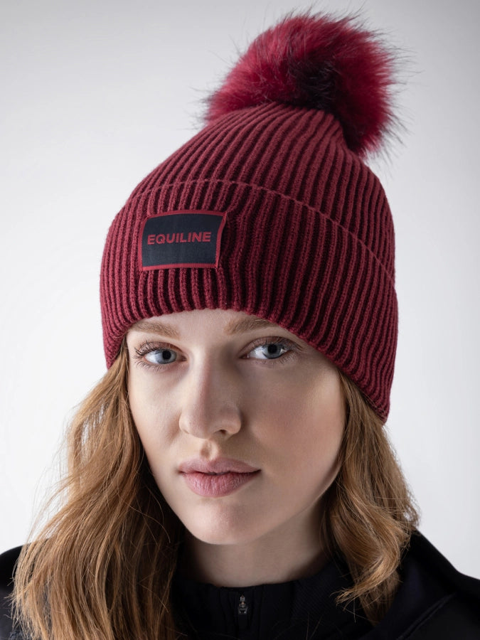 Cappello in maglia con pon-pon equiline | El Gaucho Sport