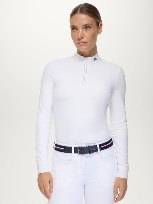 Camicia da concorso con strass a manica lunga MONICA